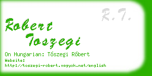 robert toszegi business card